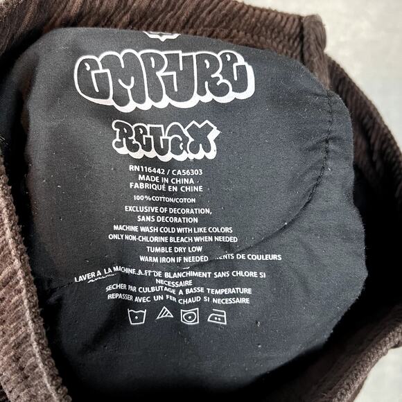 Empyre Corduroy Pants Men's 30 Brown Cotton Skater Grunge Alternative - Picture 6 of 8